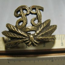 Bulgarian Army Collar Branch Pin Insignia - Cast Brass 1 inch Force Sign 1930s - £18.42 GBP