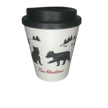 Tim Hortons Little Bear Ceramic Travel Mug With Lid - $16.97