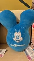 Walt Disney World Blue Mickey Mouse Balloon Accent Pillow New - £39.74 GBP