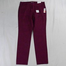 NEW Old Navy 4 Maroon Red Pixie Mid Rise Skinny Ankle Stretch Womens Dress Pants - £16.73 GBP