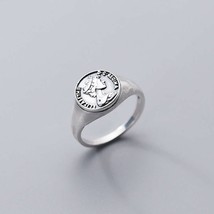 Ng silver round vintage adjustable ring for fashion woman party fine jewelry minimalist thumb200