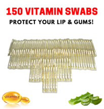 150 Teeth Whitening Vitamin E Swabs For Lip & Gums Protection Moisturizing - Usa - $22.79