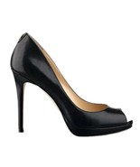 Ivanka Trump Maggie Women&#39;s Platform Leather Peep Toe Pumps Black Size 7M - $1,513.33 MXN