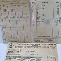 Southern Bell Telephone and Telegraph 1927 Phone Bill, Vintage Ephemera - $10.49