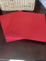 Pack of 10 Red office depot 3-hole punched folders - $15.72