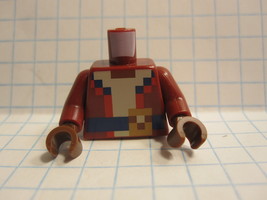 Lego part #973pb4361c01: D. Red Torso- Pixelated Shirt w/ Belt, Buckle - £1.16 GBP