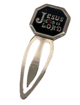 Vintage Jesus Is Lord Metal Bookmark Hong Kong 2&quot; 1970s - $8.00