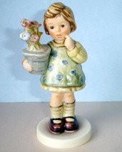 Hummel Goebel My Wish Is Small #463/0 Girl Figurine Holding Flower Pot 5.5&quot;H New - £54.19 GBP