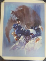 WALTER PAYTON ART POSTER PRINT BOB CLARK 85 CHICAGO BEARS VINTAGE PRINT ... - $19.75