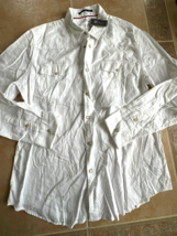 21 Men  An American Brand  cotton long sleeve  woven shirt white Men siz... - £17.20 GBP