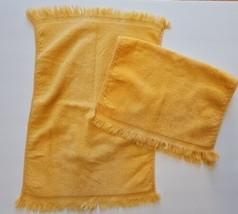 Set of 2 Vintage Burlington House Collection 100% Cotton Hand Towels Orange - £17.33 GBP