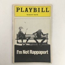 1987 Playbill I&#39;m Not Rappaport Ossie Davis Signed, The Booth Theatre - £37.75 GBP