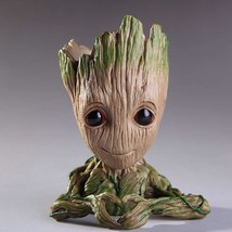 Funny Groot Plants Pot With Love Heart Home Ornaments Desktop Decoration Accesso - £19.14 GBP