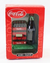 VINTAGE in BOX Coca Cola Mini Clock Ice Chest Cooler - £19.41 GBP