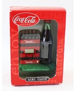 VINTAGE in BOX Coca Cola Mini Clock Ice Chest Cooler - £18.61 GBP