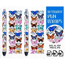 Butterfly Pen Wrap, Sublimation Pen Wrap, Pen Wrap, Pen Wrap Png, Epoxy ... - £2.32 GBP