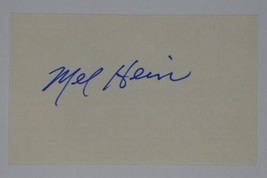 Mel Hein Signed 3x5 Index Card New York Giants Autographed HOF - £3.93 GBP
