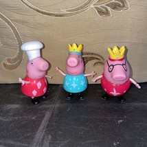 Peppa Pig Figure LOT,3 Figures Movable Parts Great Condition Toy Christmas Nice - £6.98 GBP