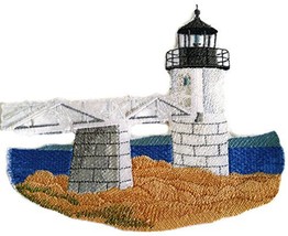 Custom and Unique Lighthouse[Marshall Point Lighthouse] Embroidered Iron on/Sew  - £16.16 GBP