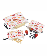 HIBALA FASHIONABLE REUSABLE SNACK SANDWICH BAGS SET OF 3 CAKE PRINT - $12.21 CAD