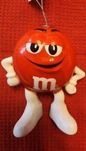 M&amp;M CHRISTMAS ORNAMENTS Decorations Decoupage Set Of 5 Red Hanging NWT RUZ - £16.71 GBP