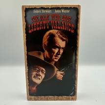 The Man Who Shot Liberty Valance VHS 1990 James Stewart John Wayne Western - $9.55