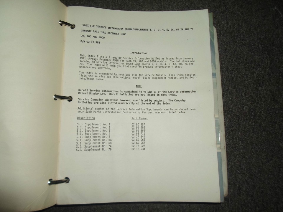 1971 85 1999 Saab 9000 Di APC Engine Supplement Workshop Management Manuals O... Item image 7