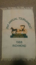 Virginia State 1988 Richmond Bowling Towel 31st Annual Tournament - $186.21 MXN
