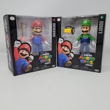 Jakks NINTENDO SUPER MARIO BROS. Movie MARIO &amp; LUIGI 5&quot; SET of 2 Figures... - £42.61 GBP