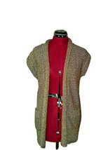 Eddie Bauer Cardigan Sweater Olive Women Size XS Pockets Open Front - $33.66