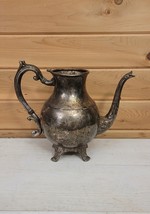 Antique Vintage F.B. Rogers Silver Co. Teapot Silver On Copper - £38.76 GBP