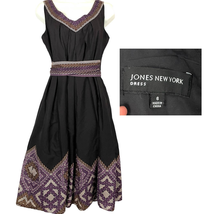 Purple Sleeveless Dress Sz 6 V-Neck Lined Jones New York - £11.97 GBP
