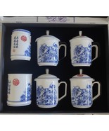 Chinese Blue and White Porcelain Set Tea Cup Tea Container &amp; Caddy Colle... - $2,800.00