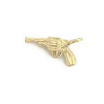 Vintage Gun Revolver Necklace Pendant Bracelet Charm 12K Yellow Gold, 1.... - £154.53 GBP