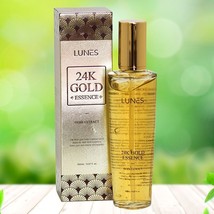 Lunes 24K Gold Essense Herbal Extract Clear Brighter Skin Radiance Anti-Aging - £17.06 GBP