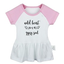 Wild Heart Gypsy Soul Newborn Baby Dress Toddler Infant 100% Cotton Clothes - £10.62 GBP