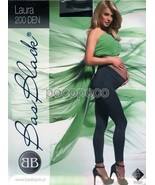 Maternity Women&#39;s Leggings 200 Denier Black LAURA Long Pants - $41.06 CAD