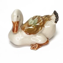 Multicolor Ceramic Goose Duck Bird Mid-Century Vintage NOS 2&quot; Height - £9.47 GBP