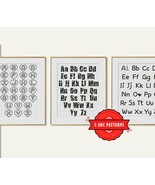 Vintage Fonts Cross Stitch ABC pattern pdf - Handwritten cross stitch fo... - $5.69