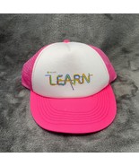 Microsoft Learn Hat Pink White Trucker Cap Colorful Logo Snapback - $24.99