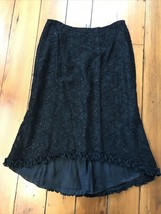Cachet Black High Low Formal Lace Sparkle Beaded Rayon Nylon Dress Skirt... - $29.99