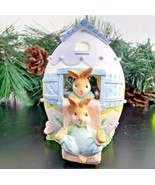 Russ Easter Egg Bunny House w/ Rabbit Slide 14234 3.4&quot; x 2.5&quot; Incomplete... - £10.14 GBP
