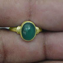 925 Sterling Silver Green Onyx Sz 2-14 Gold/Rose Gold Plated Ring Women RSV-1030 - £17.20 GBP+