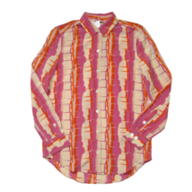 NWT Equipment Essential in Red Violet Abstract Print Silk Button Down Shirt XS - £71.96 GBP