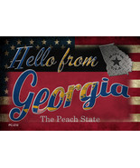Hello From Georgia Novelty Metal Postcard - £12.74 GBP