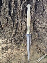 AUTHENTIC Double-Edged Damascus steel Dagger boot Knife Throwing Slick H... - $26.72