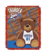 OKC Thunder OFFICIAL NBA &quot;Half-Court&quot; Baby 36&quot;x 46&quot; Triple Woven Throw - £26.49 GBP