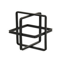 6" Black Metal Abstract Cube Sculpture - $816.35 MXN