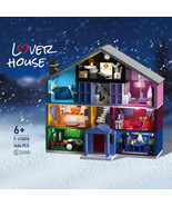 Lover House with Light Model Building Blocks Valentine's Day MOC Bricks Toys Set - £141.68 GBP