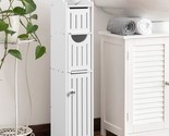 The Aojezor Bathroom Storage Cabinet Is A Small, White Toilet Paper Cabi... - £37.45 GBP